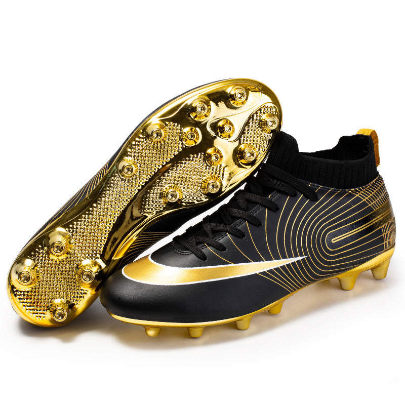 High-top Football Shoes Men's tf Broken Nails Unisex AG Long Nails Artificial Grass Training Shoes