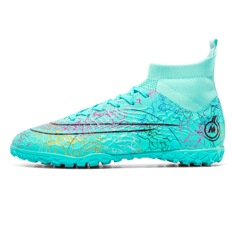 High-top Football Shoes Men's tf Broken Nails Unisex AG Long Nails Artificial Grass Training Shoes