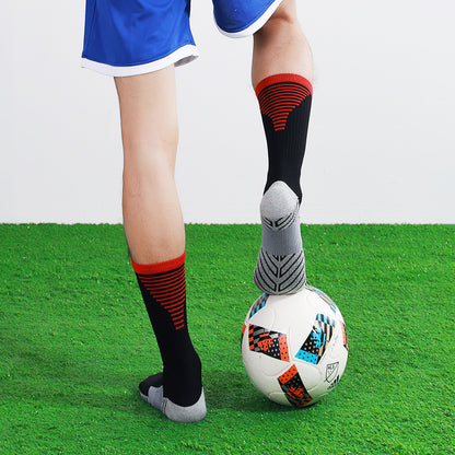 Striped non-slip sports football socks