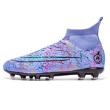 High-top Football Shoes Men's tf Broken Nails Unisex AG Long Nails Artificial Grass Training Shoes
