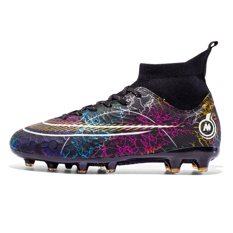 High-top Football Shoes Men's tf Broken Nails Unisex AG Long Nails Artificial Grass Training Shoes