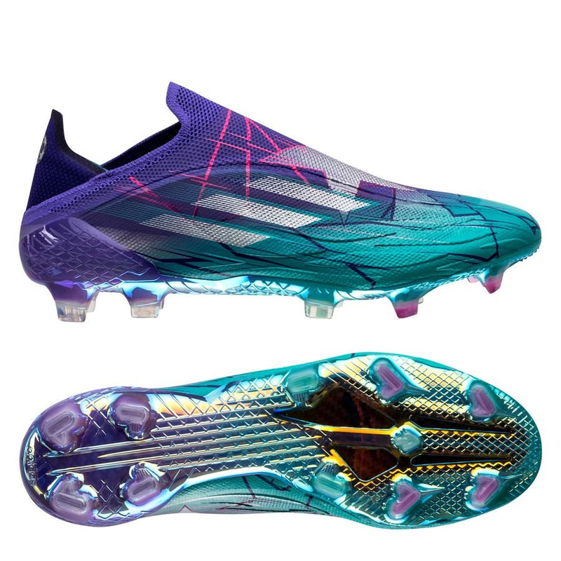 Adidas X Speedflow + FG Champions Code - Purple Rush/Silver Metallic/Mint Rush
