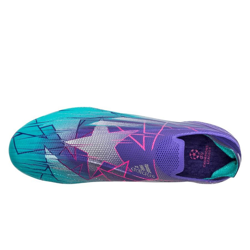 Adidas X Speedflow + FG Champions Code - Purple Rush/Silver Metallic/Mint Rush